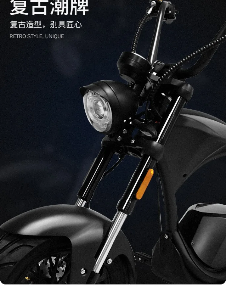 Magustin Tide brand electric motorcycle black samurai scooter adult high-speed electric motorcycle