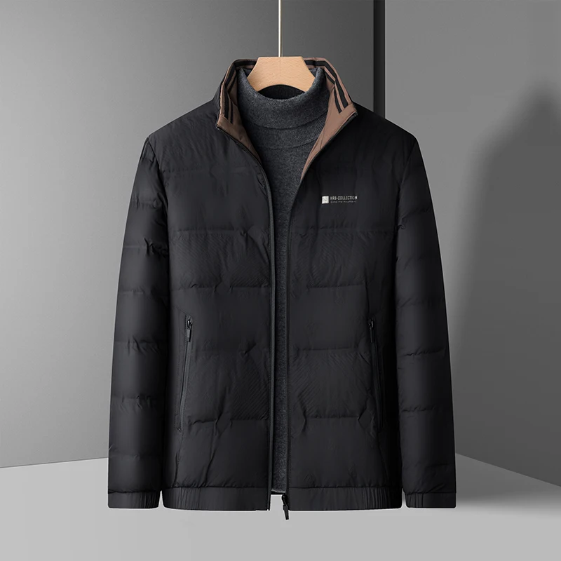 เสื้อแจ็คเก็ตพาร์ก้าผู้ชายแบรนด์ใหม่คุณภาพสูง แฟชั่นลำลอง มีฮู้ด ทรงครอป กันลม บุผ้าฝ้าย