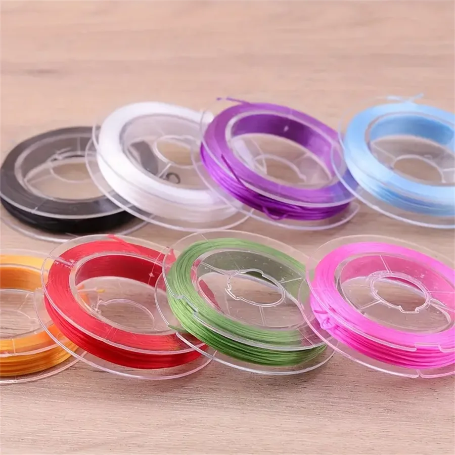 8pcs Multicolor Flat Jade Line Jewelry Making Materials Beading Rope DIY Weaving Bracelet Necklace Pendant Accessories