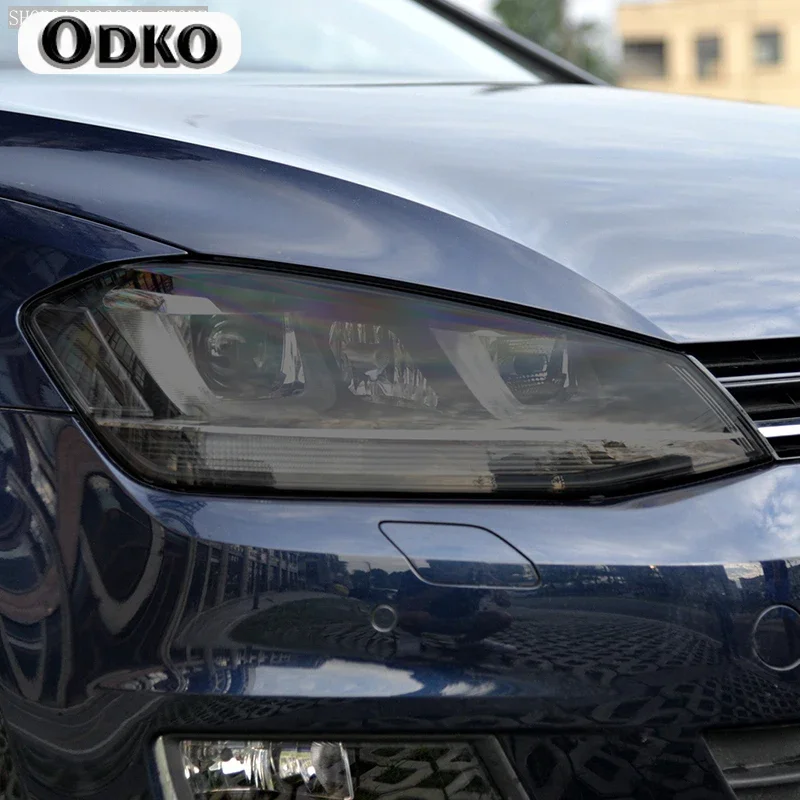

Car Headlight Protective Film Smoke Black Tint Vinyl Sticker For VW Volkswagen Golf 7 Scirocco Passat B8 Teramont Beetle CC