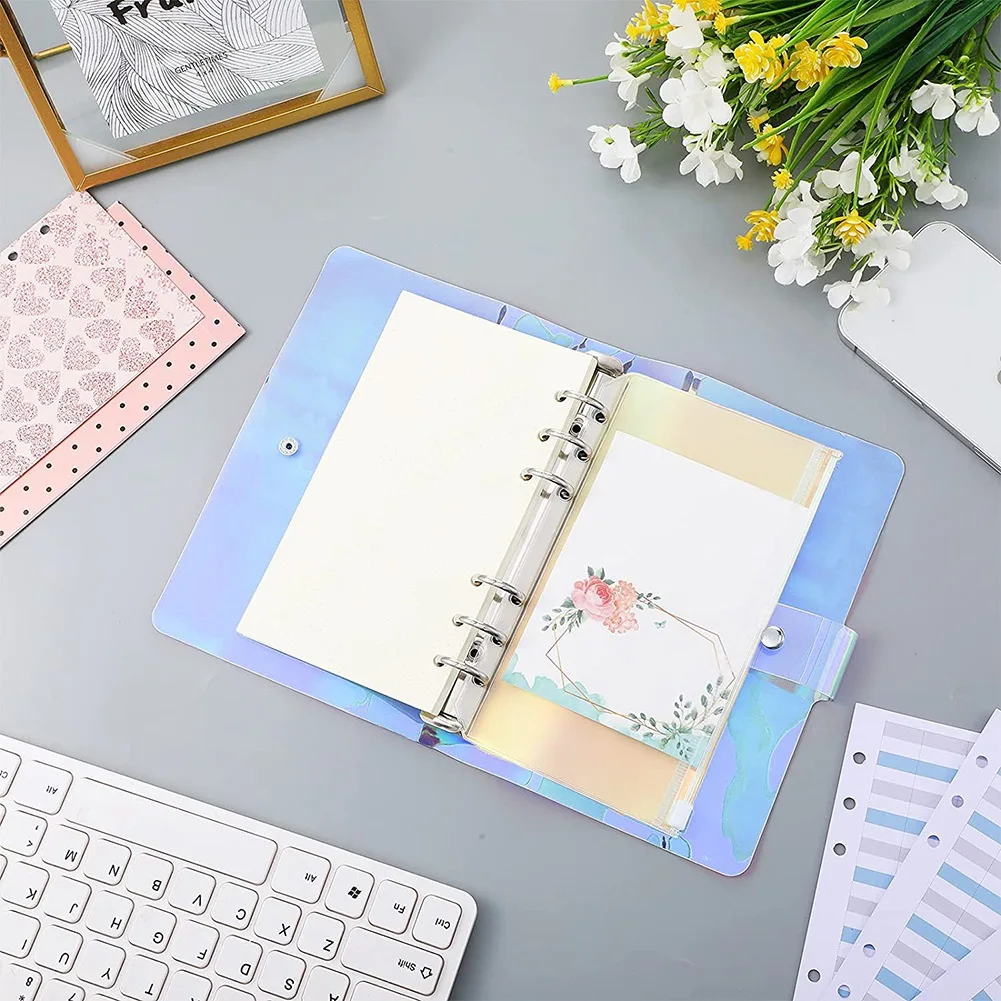 ซองพีวีซี A6สมุดบันทึกเงินซองจดหมายเงินงบประมาณแผ่นค่าใช้จ่ายงบประมาณสำหรับลูกสาวแฟนแม่และญาติ