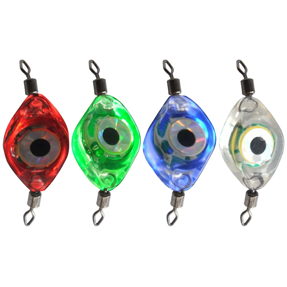 LED Fishing Bait Light Eye Shape Fishing Luminous Lure Waterproof Sensing Deep Drop for Seawater Freshwater for Underwater