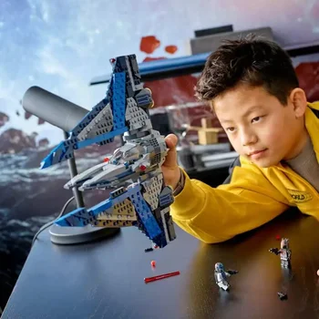 Zestaw klocków DIY 544 elementy Mandalorian Starfighter Star Wars 75316, zabawki dla chłopców i dziewcząt, kompatybilne z LEGO