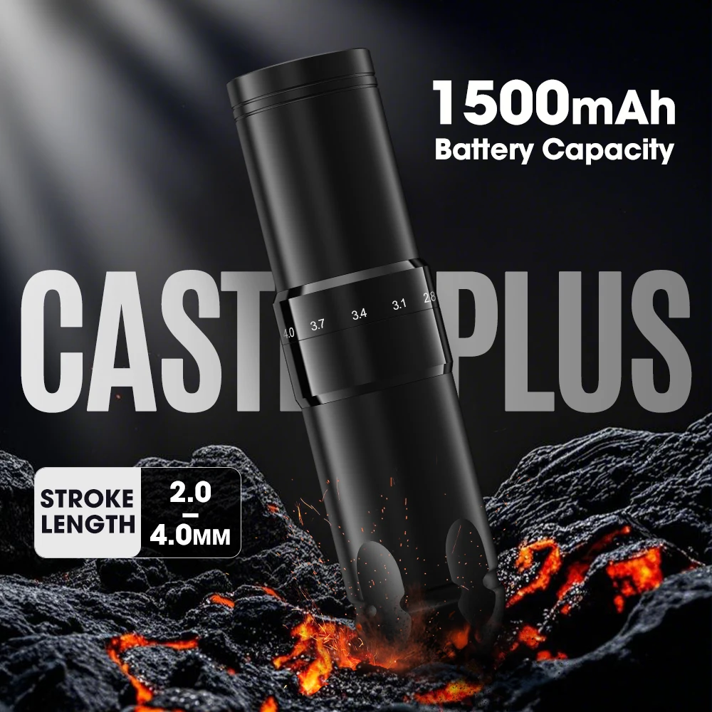 

EZ Caster PLUS Беспроводной картридж для тату-машины Ручка со светодиодным цифровым дисплеем Вынослившая мощность аккумулятора 1500 мАч для картриджа для татуировки