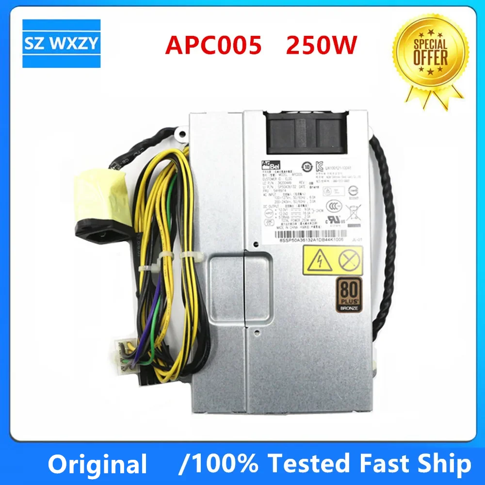 Original PSU For Lenovo 550 750 350 540 520 250W Power Supply 54Y8914 APC005 HKF2502-3A FSP250-20AI FSP250-30SI DPS-250AB-71