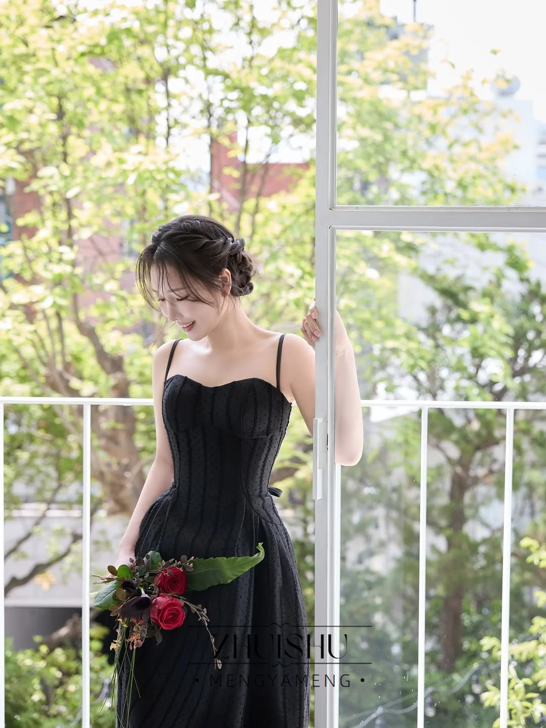 Suknie ślubne koreańskie na ramiączkach spaghetti ZHUISHU, linia A, tiul w kropki, suknia dla panny młodej, suknia do samodzielnego ślubu, sesja zdjęciowa 2026