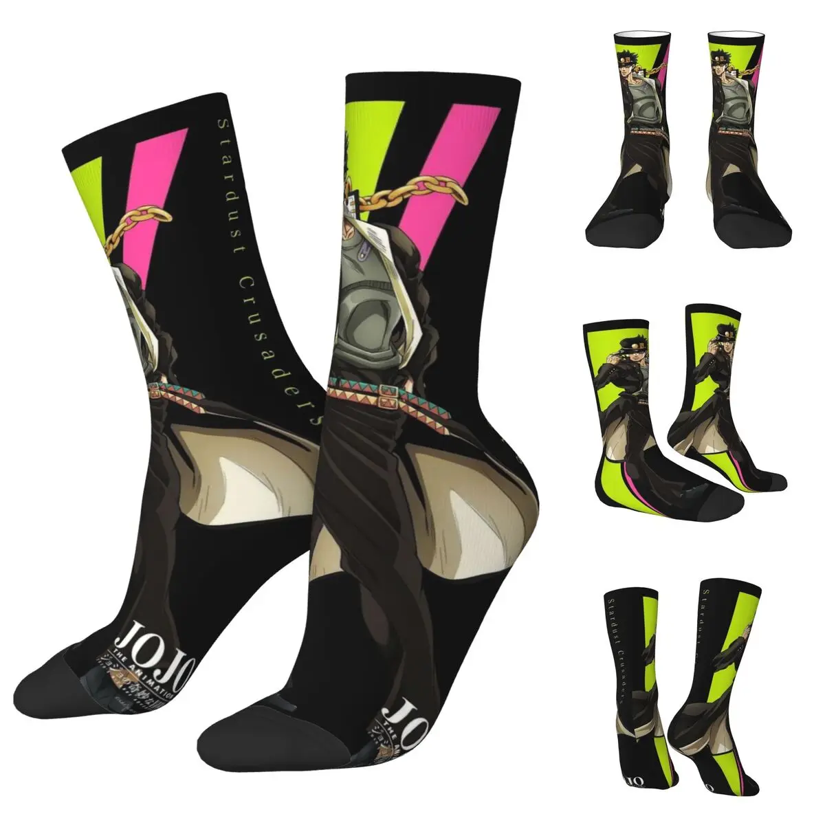 

Jojo Bizarre Adventure cosy Unisex Socks,Warm Happy 3D printing Socks,Street Style Crazy Sock