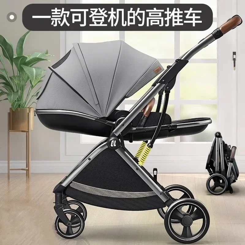 

Baby Stroller Can Be Seated or Reclined Lightweight High Landscape Two-way Folding Newborn Hand Pushed Baby Stroller Bb