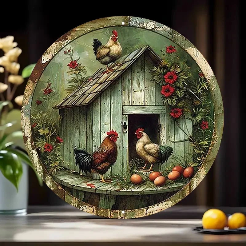8in 2D Flat Wood Disc Ldeal Living House Blogger Photo Props Photo Studio Photographer Shoots Colorful Decorated Plaques
