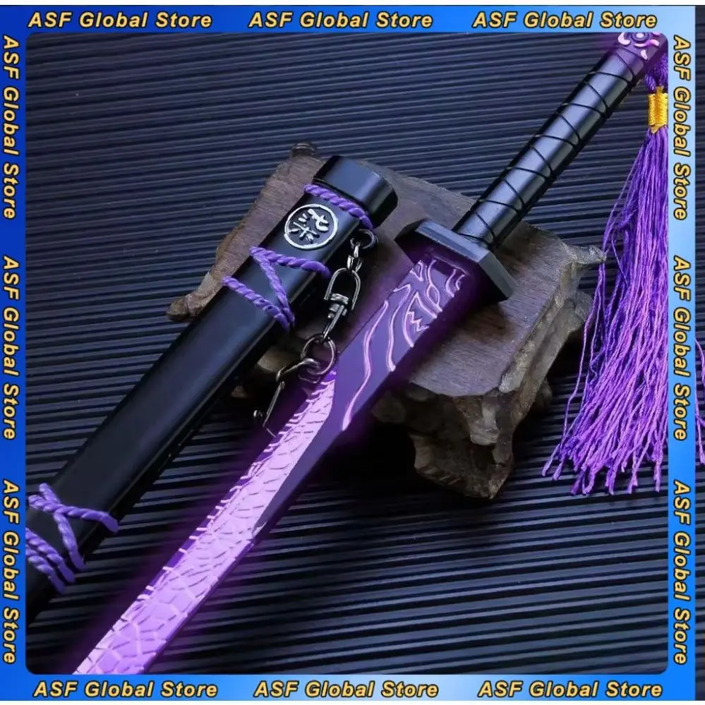 In Stock Anime Demonic Sword Thousand Blades Purple Light Knife Peripherals Metal Arms Model Cosplay Props Birthday Gifts Toys