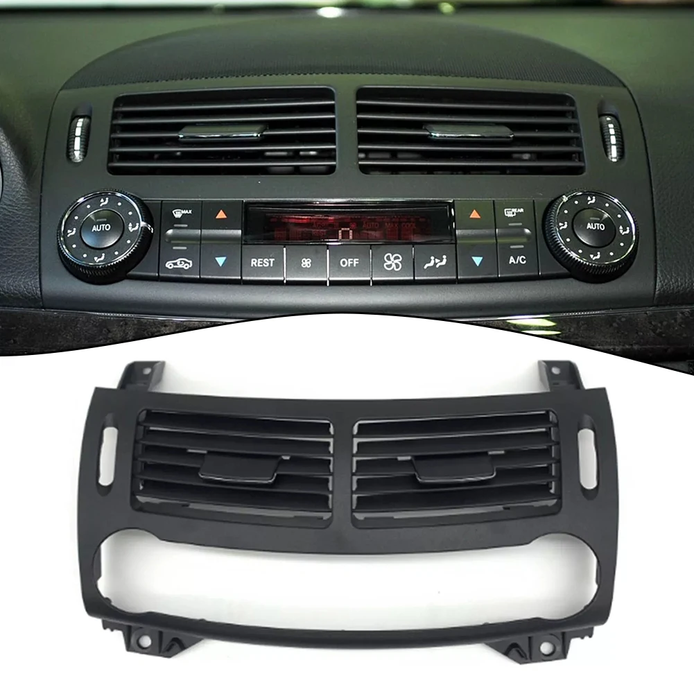 

Car Front Center Grill Dash AC Air Conditioner Vent For E Class W211 2003-08 Black Air Vent Grille Outlet Panel