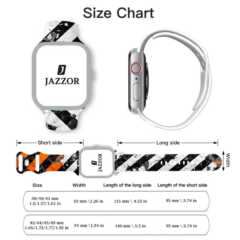 Rugged Swagger Soft Silicone Band for Apple Watch 9 8 7 6 5 Ultra SE Size 38 40 41 42 44 45 49mm Strap Suitable for All iWatch