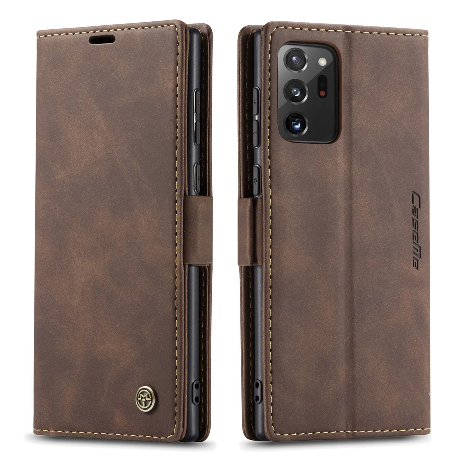 Magnetic Leather Wallet Flip Case for Samsung note10/10+/note20ultra, Card Slot Shockproof Full Protect