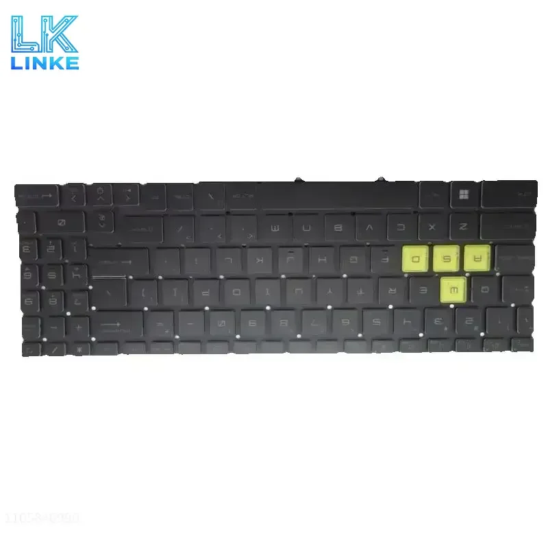 Laptop Monochrome Backlit Keyboard Limited Edition For MSI Crosshair 17 C12VE C12VF C12VG English US Black No Frame New
