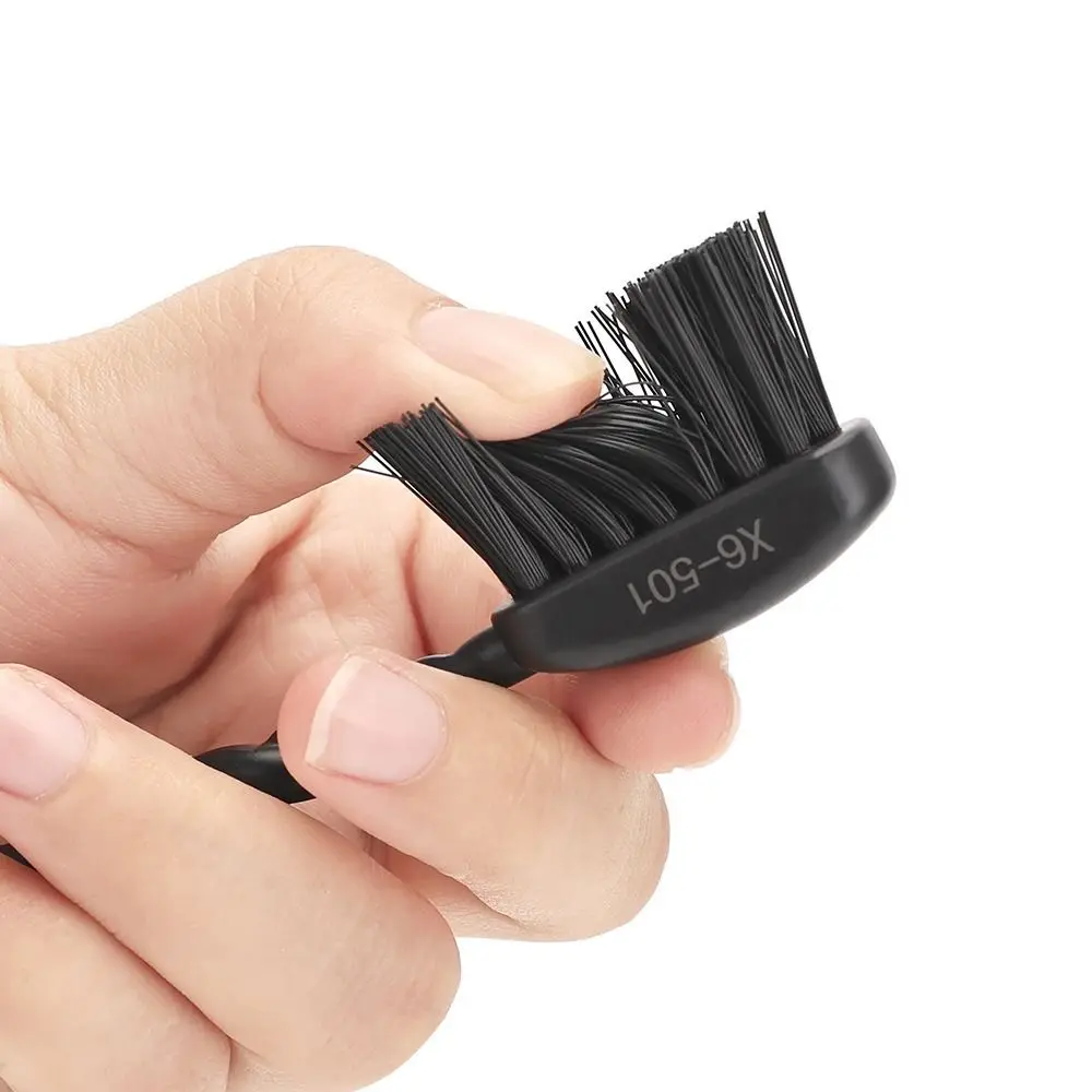Double Headed Eyebrow Brush Comb Non-Slip Color Fine Angled Edge Control Brush Foldable Hair Dye Applicator Brush Beauty Salon