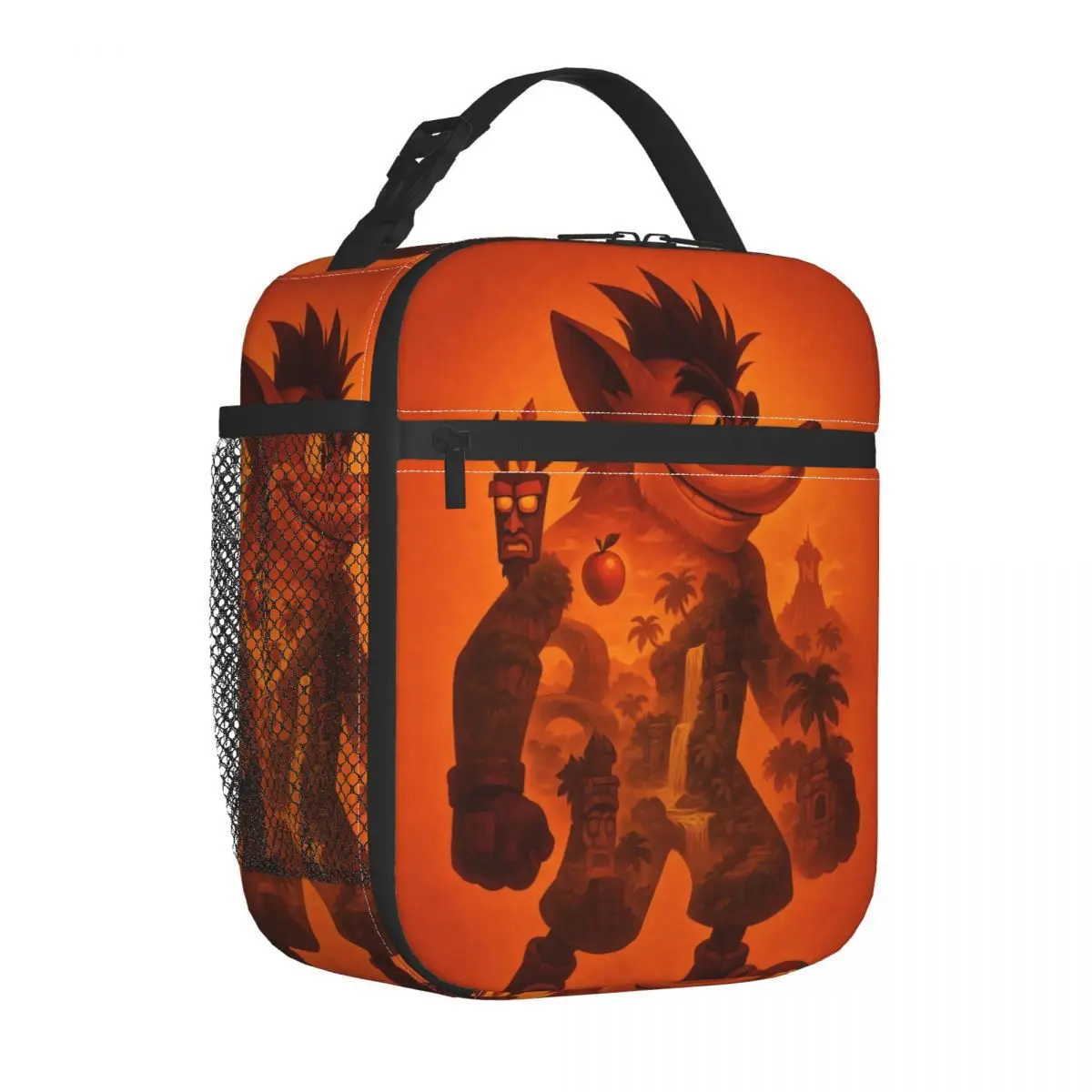 Crashs Bandicoots Insulated Lunch Bag Cooler Bag  Meal Container Video Game Large Tote Lunch Box Food Storage Bags Office Travel