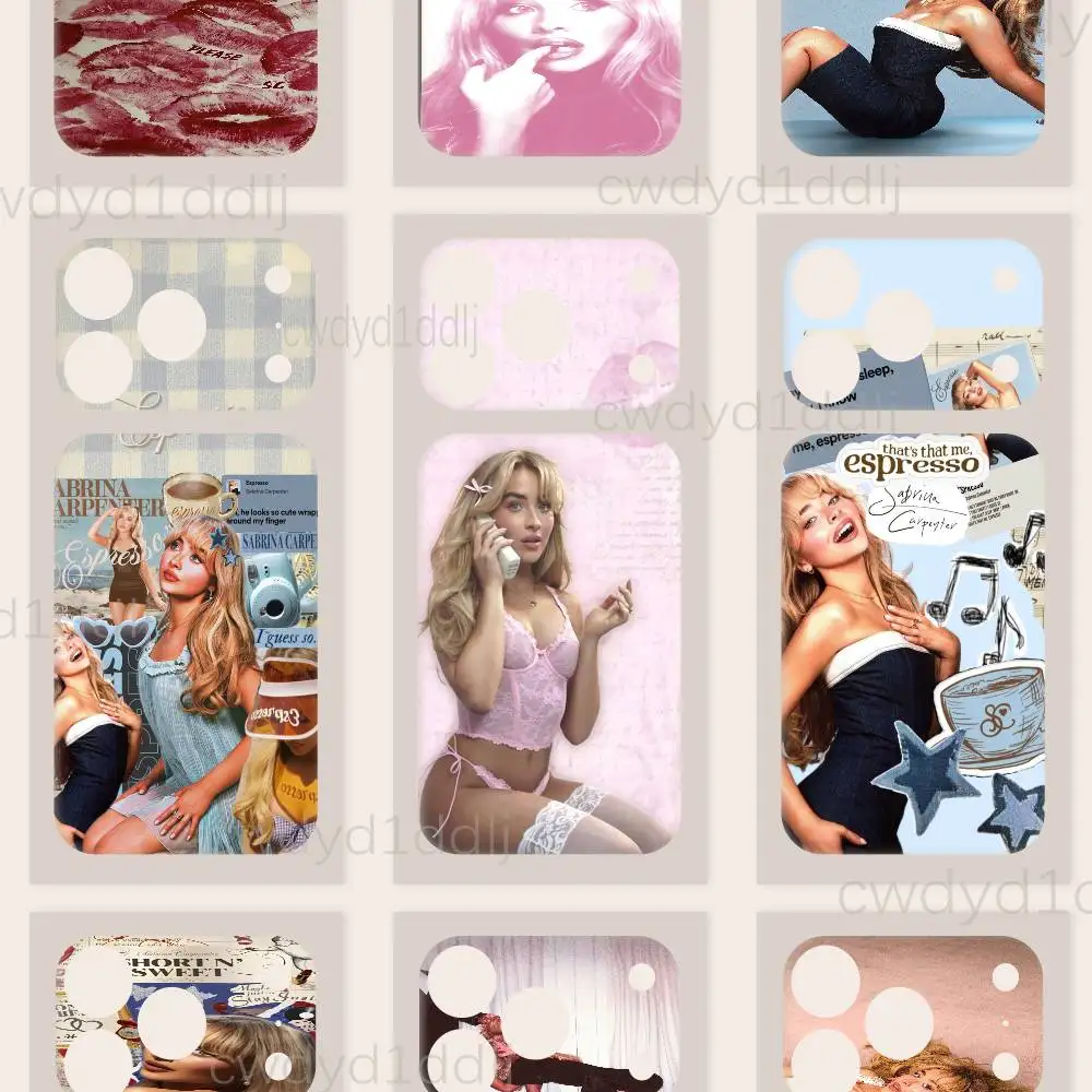 

S-Sabrina Carpenter MBF Skin Sticker Wrap For iPhone 17 Pro Max Decal Protective Film for Back Frame Camera(Not Phone Case)