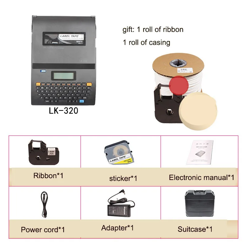 Number Tube Printer Heat Shrink Tube Marking Machine LK340P Computer Casing Marking Machine Wire Coding Number Tube Printer