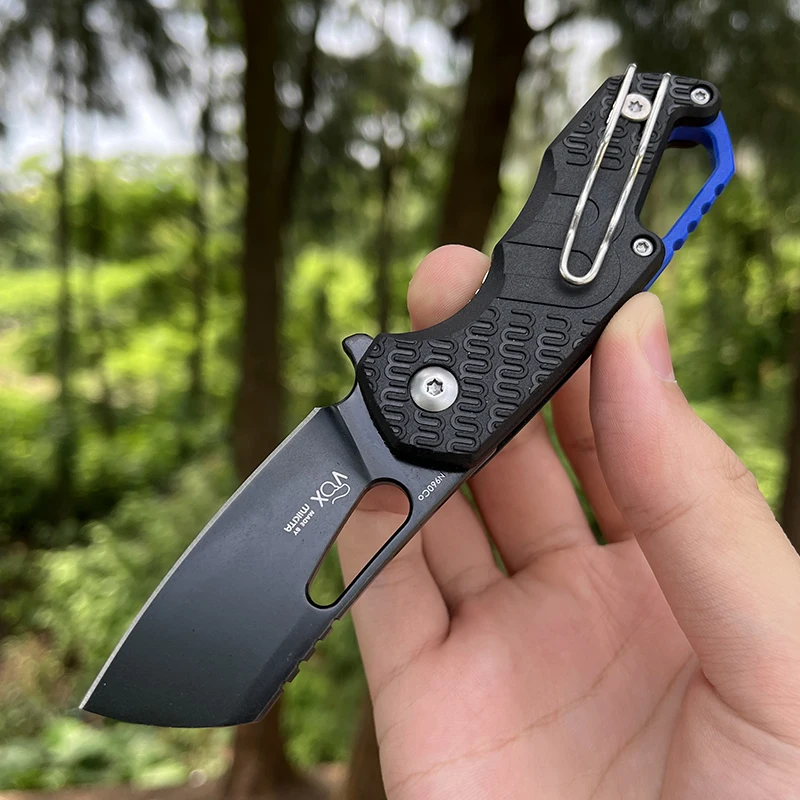 MKM pocket Knife Bohler N690 Steel Blade Black FRN Handle Folding Knife Outdoor Hiking self defense tactical knife EDC Knife