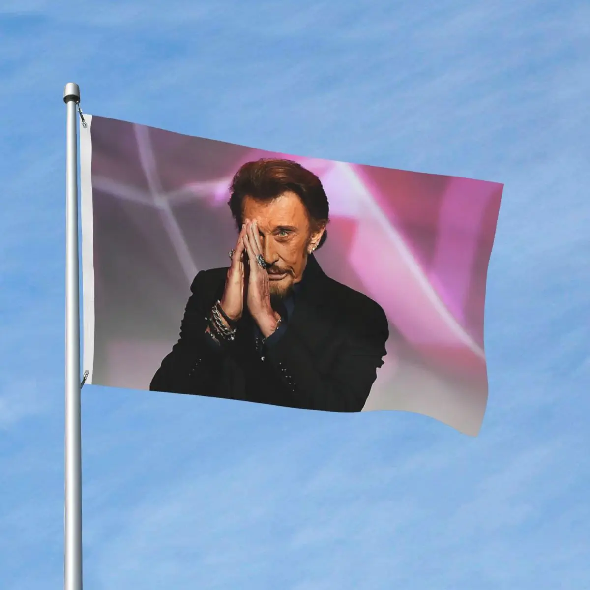 Fashionable Rock Flag Outdoor Banner Polyester Johnny Hallyday Decoration Fade Proof 2x3 3x5 4x6 5x8 FT Flags