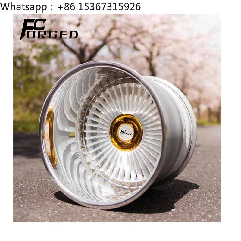 18-24 Inch Two-piece Polished Deep Concave Forged Alloy Wheels Passenger Car Rims