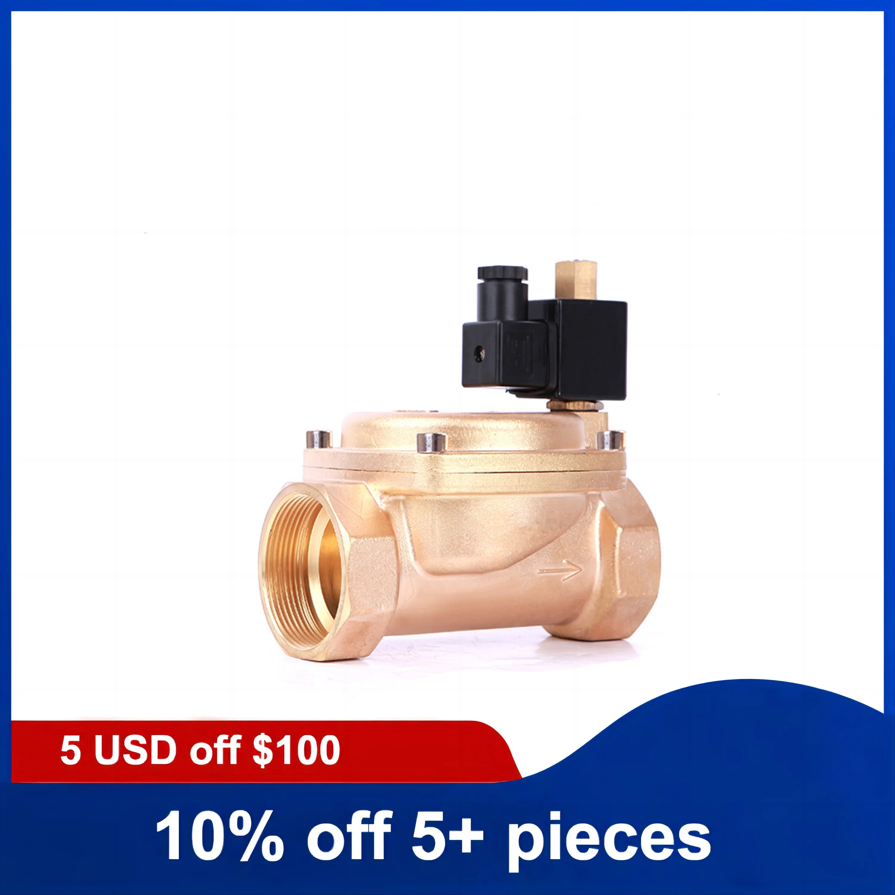 

2'' Normally Open 16bar Solenoid Valve Pilot Acting 220V 12V 24V Brass High Pressure Solenoid Valve