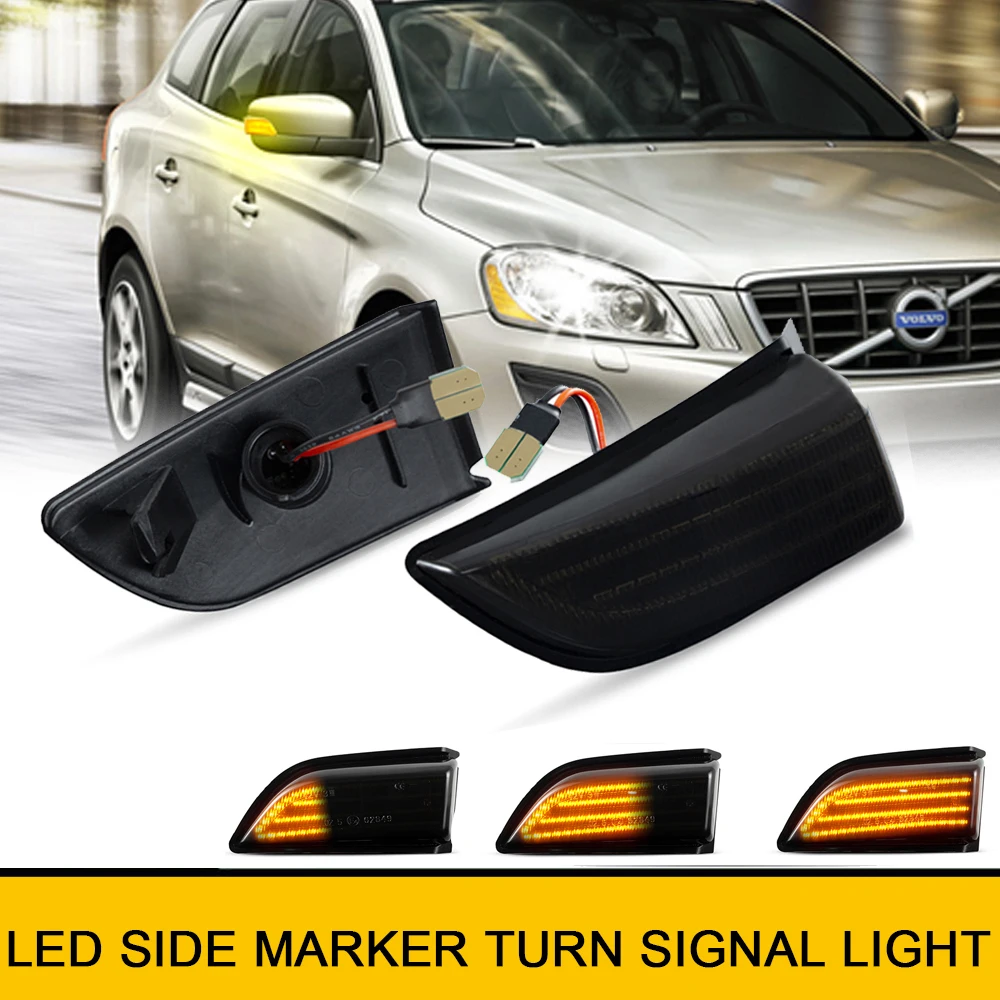 

2Pcs Side Mirror Repeat Blinker Turn Signal Led Indicator Lights For Volvo XC60 08-13 OEM#31217289 Auto Accessories