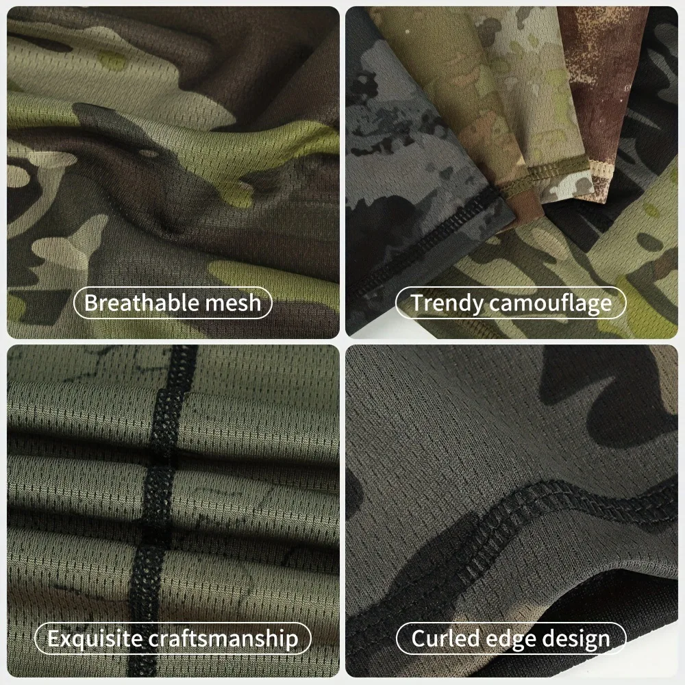 Cycling Camouflage Neck Gaiter Spring Summer Hiking Unisex Breathable Magic Scarf Fishing Sun Protection Face Mask Stretchy Camp