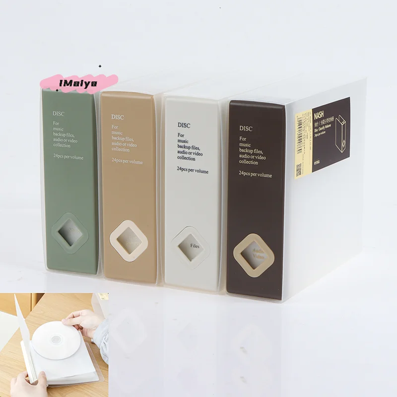 M-Universal 24 CD Capacity CD Case DVD Wallet Collocation CD Storage Box Booklet Holder CD Sleeve CD Disc Package Bedroom Office