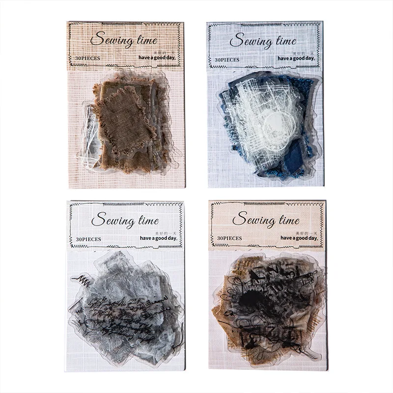 

24sets/1lot Kawaii Scrapbook Stickers Sewing time Junk Journal Gold Planner Stationery Decorative