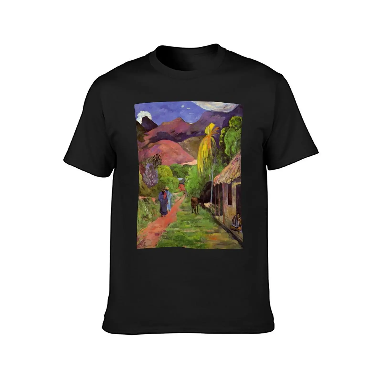 Rue de Tahiti' - Paul Gauguin T-Shirt anime tops blacks tees mens t shirt graphic