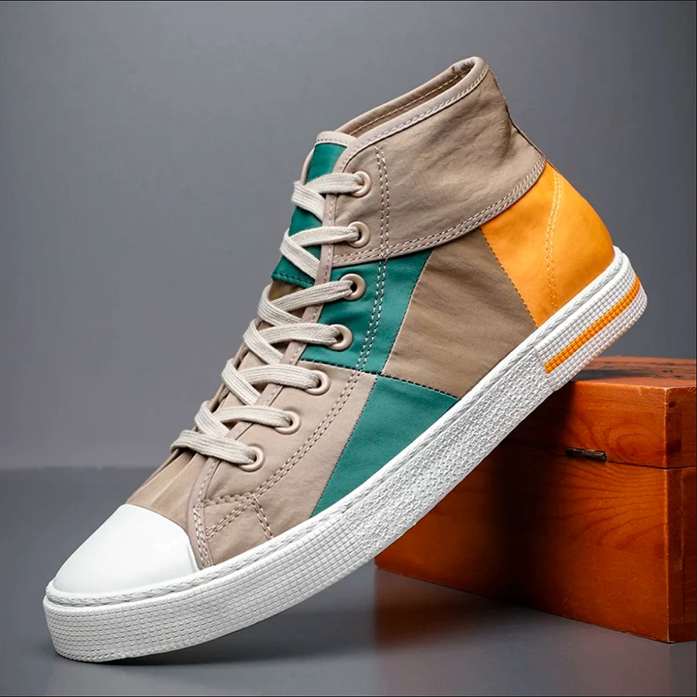 

New Sapato Masculinos Casual Man High Top Sneakers Chaussure Hommes Élégant Sneakers Man Shoes