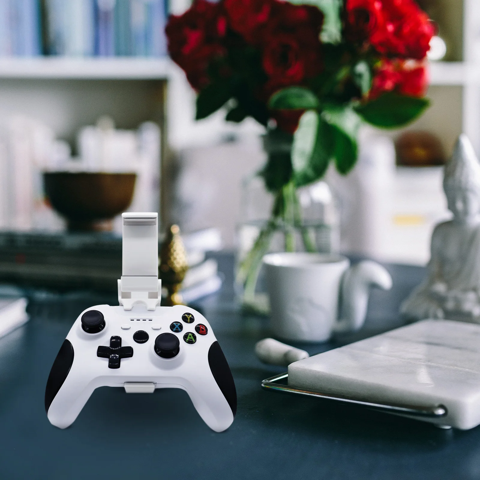 

BUTIFULSIC Game Controller Mount Plastic Stand for Clip Abs Adjustable White Storage Rack Accessory Organizer Support Bracket