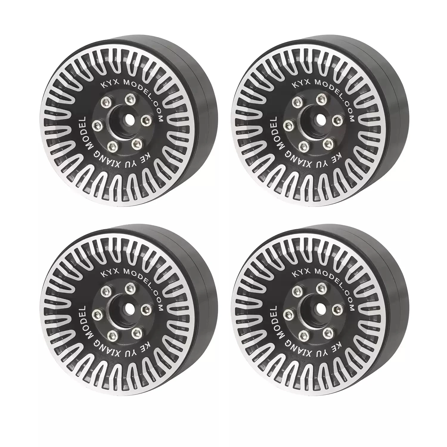 KYX simulation model car aluminum alloy 1.9 wheel hub TRX-4 scx10iii tire clamped metal wheel