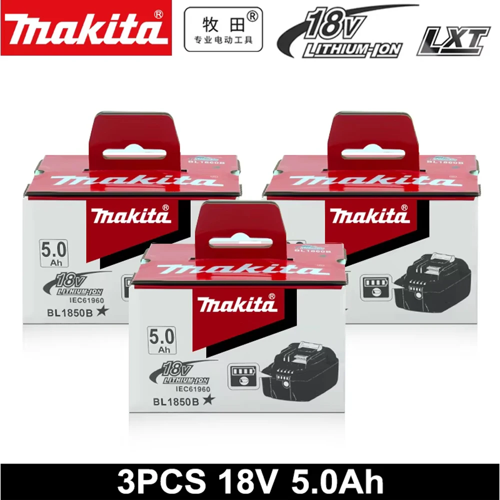 Makita Originele 18V 5.0Ah/6.0Ah Vervangbare LED Lithium-ion Batterij LXT BL1860B BL1860 Oplaadbare Power Tool Batterij 2026 Nieuw