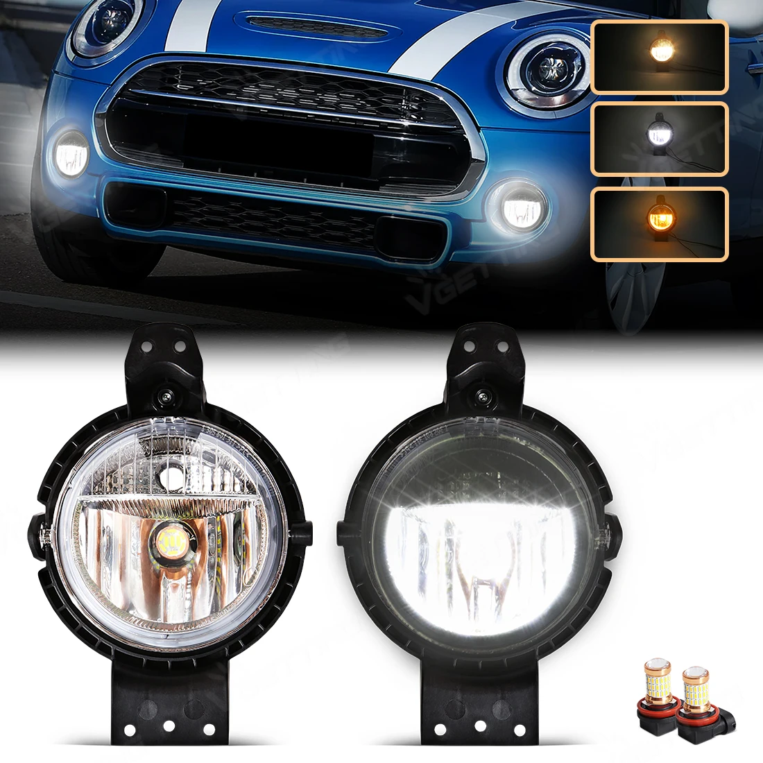 Fog Light Assembly For BMW Mini Cooper Countryman R60 Paceman R61 2011-2016 Front  Headlight Fog Lamp Without Bulb 63179802163