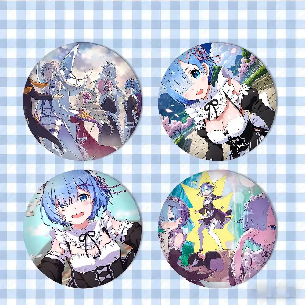 Anime Re Zero Starting Life In Another World Creative Funny Button Pins Brooches For Clothes Backpacks Nice Gifts For Friends