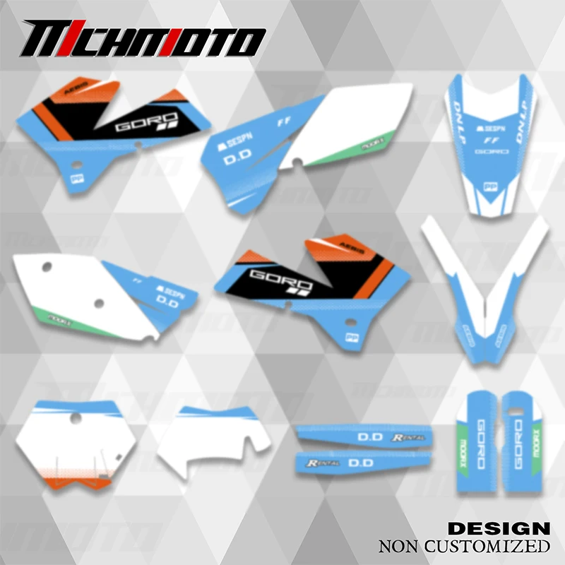 MCHMFG Full Graphics Decals Stickers Kits For KTM 125 200 250 300 400 450 525 540 EXC SXF 2005 2006 2007