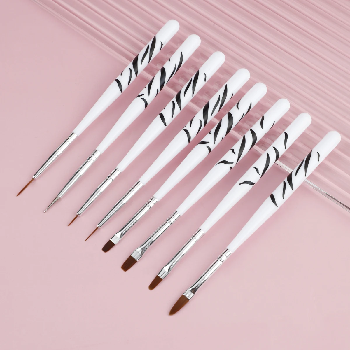 Zebra-Griff Nagelpinsel-Set fü – Nail Art Zebra Design Bewertung und Preis