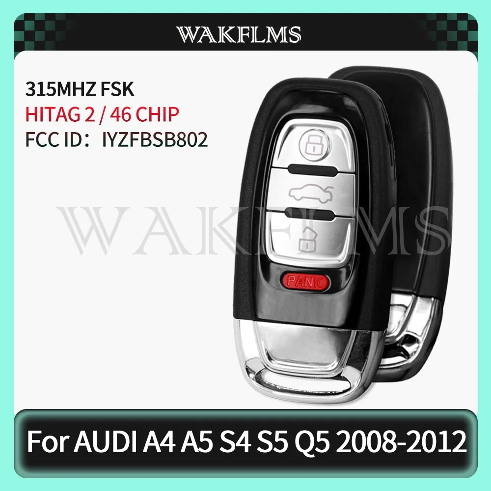 8T0959754G/B 8K0959754B 4G0959754G 4H0959754G Für Audi Q5 A4L A5 A6 A7 A8 RS4 RS5 S4 S5 Smart Car Key Keyless 315Mhz 46 CHIP – Detail 1