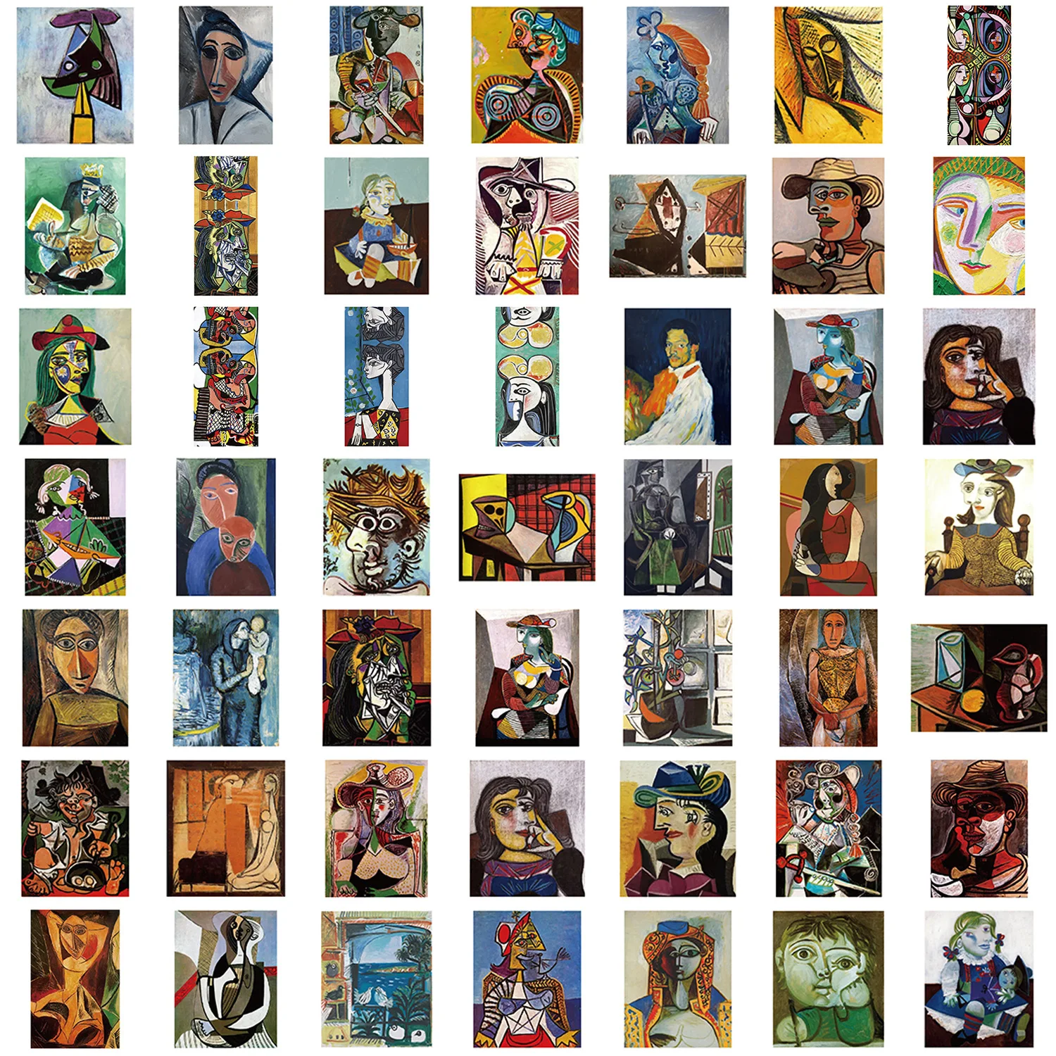 10/50pcs Picasso peinture à l'huile Art esthétique autocollants téléphone guitare ordinateur portable valise étanche Graffiti autocollant enfant jouet