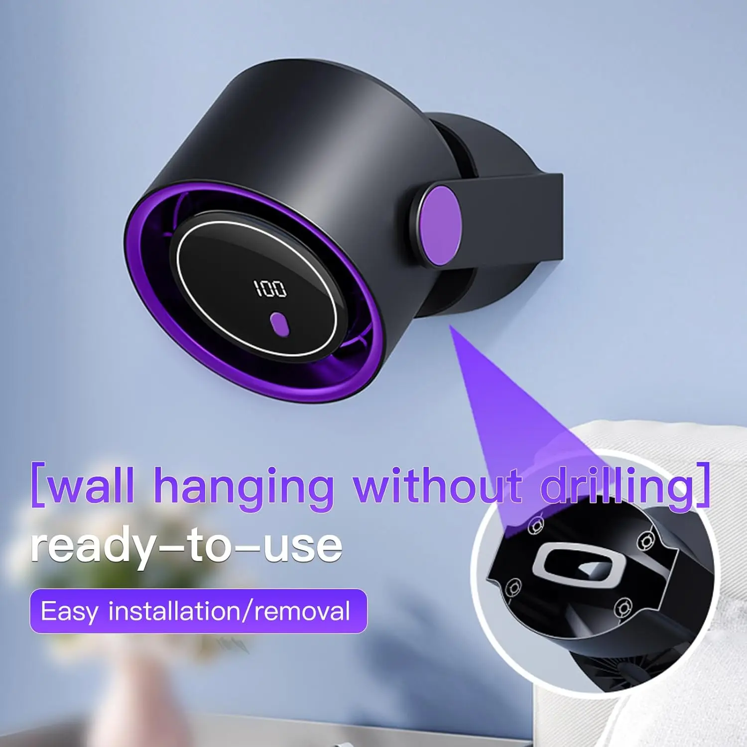 Ventilador eléctrico inteligente de escritorio, 100 ajustes de velocidad del viento, carga Usb, pantalla Digital, refrigeración por circulación de alta velocidad, ventilador portátil silencioso