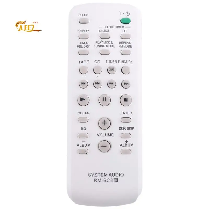 Control Remoto de Audio para Sistema de CD HIFI Sony AEE7, Compatible con RM-SC3, RM-SC30, RM-SC50, RM-SC55, MHC-RG29, MHC-RG490S, CMT-EH10, CMT-U1, CMT-CPZ1