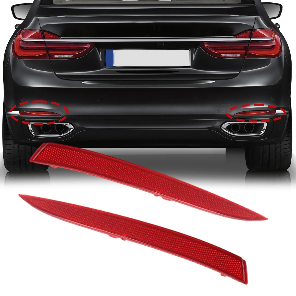 

For 2016 2017 2018 BMW 7-Series G11 G12 730/740/750 1 pair Car Rear bumper reflector reflective strips 63147342949 63147342950