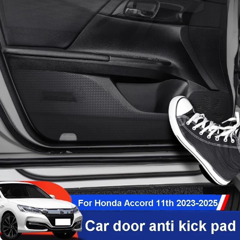 

Для Honda Accord 11-го поколения 2013-2025 защитные дверные кожаные наклейки против ударов и царапин, аксессуары для интерьера