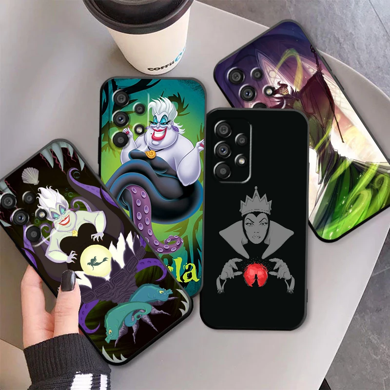 Maleficent Usula Disney For Samsung A53 A52 A33 A32 A51 A71 A21S A13 A73 A55 A22 A23 A35 A72 A54 A12 5G Black Cover Phone Case