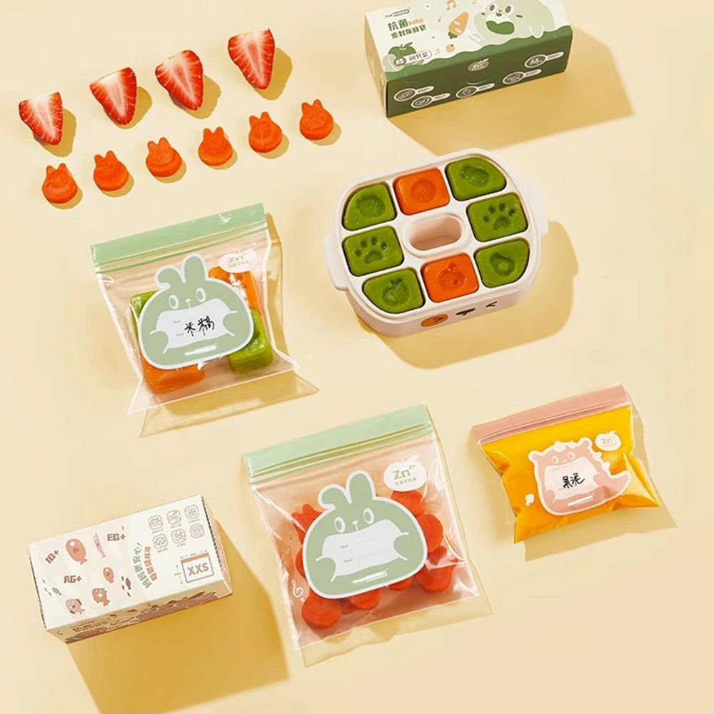 Confezione da 2 sacchetti per Snack e Sandwich sacchetto trasparente con cerniera Mini sacchetto per alimenti medio congelatore cucina da campeggio