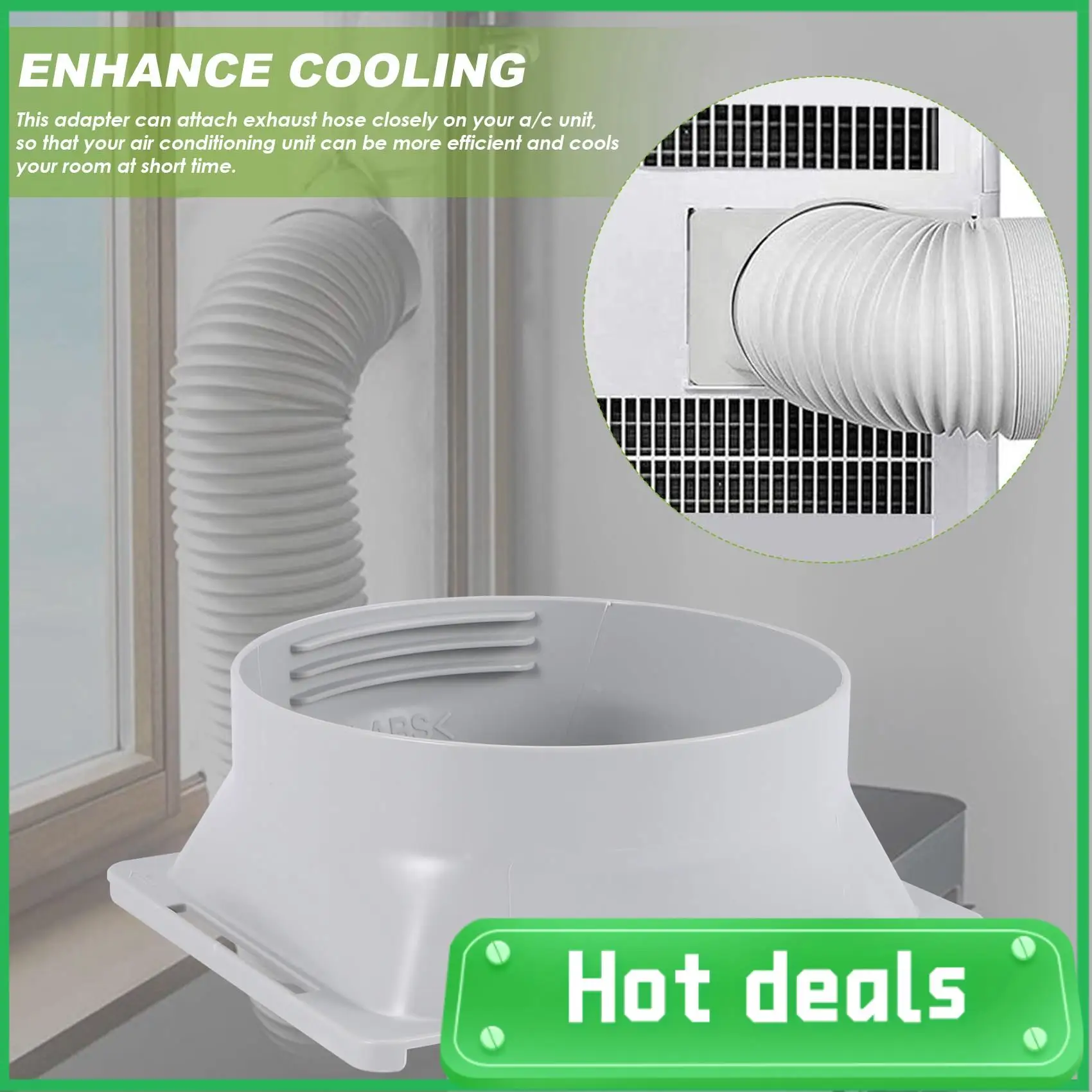 A18Z-Acoplador de manguera de escape de aire acondicionado portátil, adaptador de ventana, unidad A/C, piezas y accesorios de conector de tubo
