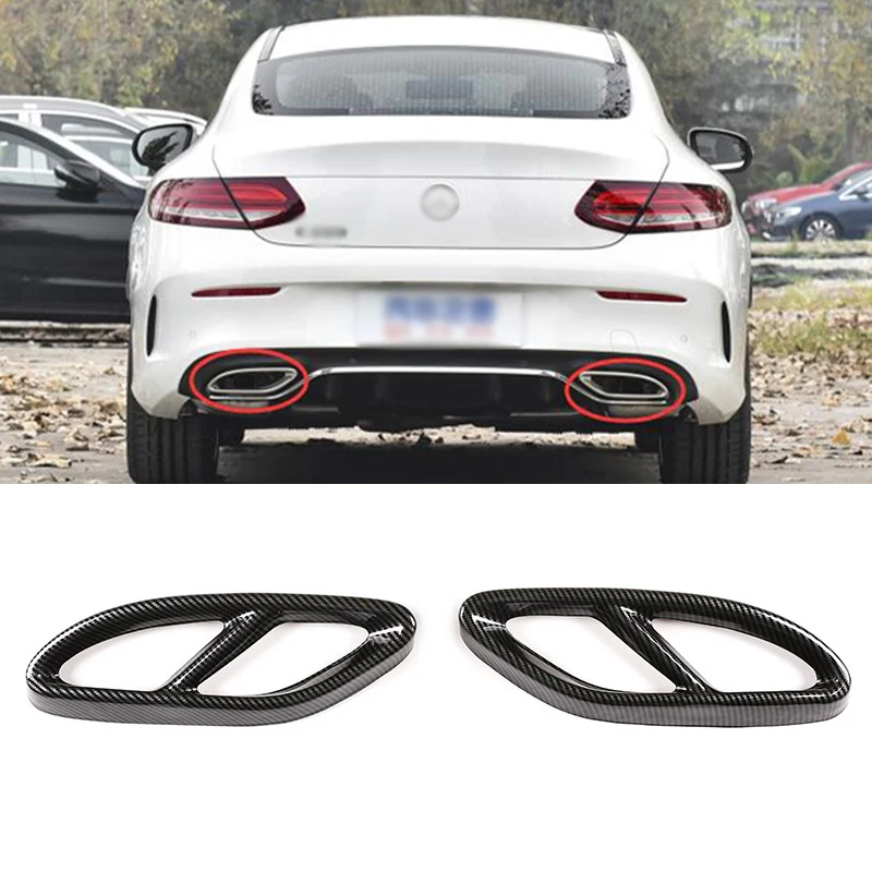 For Mercedes Benz GLC A B C E Class W205 W213 W176 W177 W246 W247 Car Tail Muffler Exhaust Pipe Output Cover Car Accessories