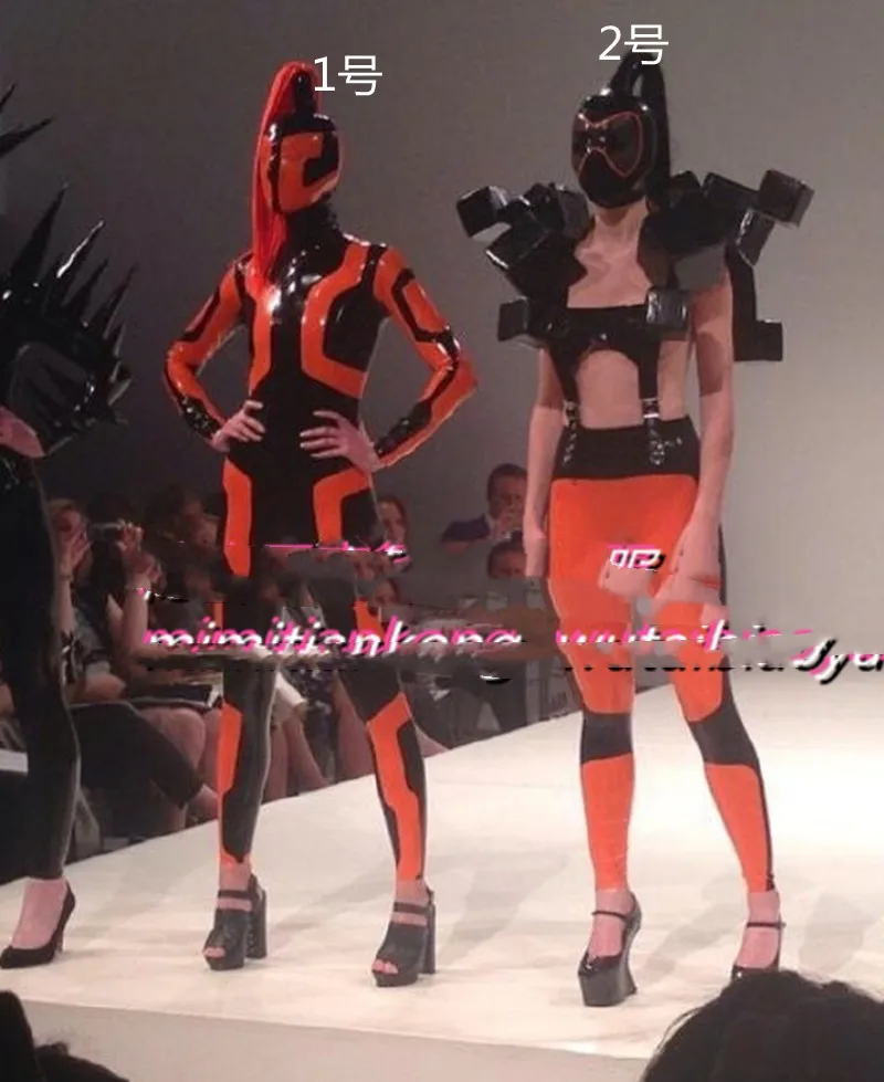 Bar GOGO technology sports suit performance clothes orange patent leather DS performance clothes for men and women.